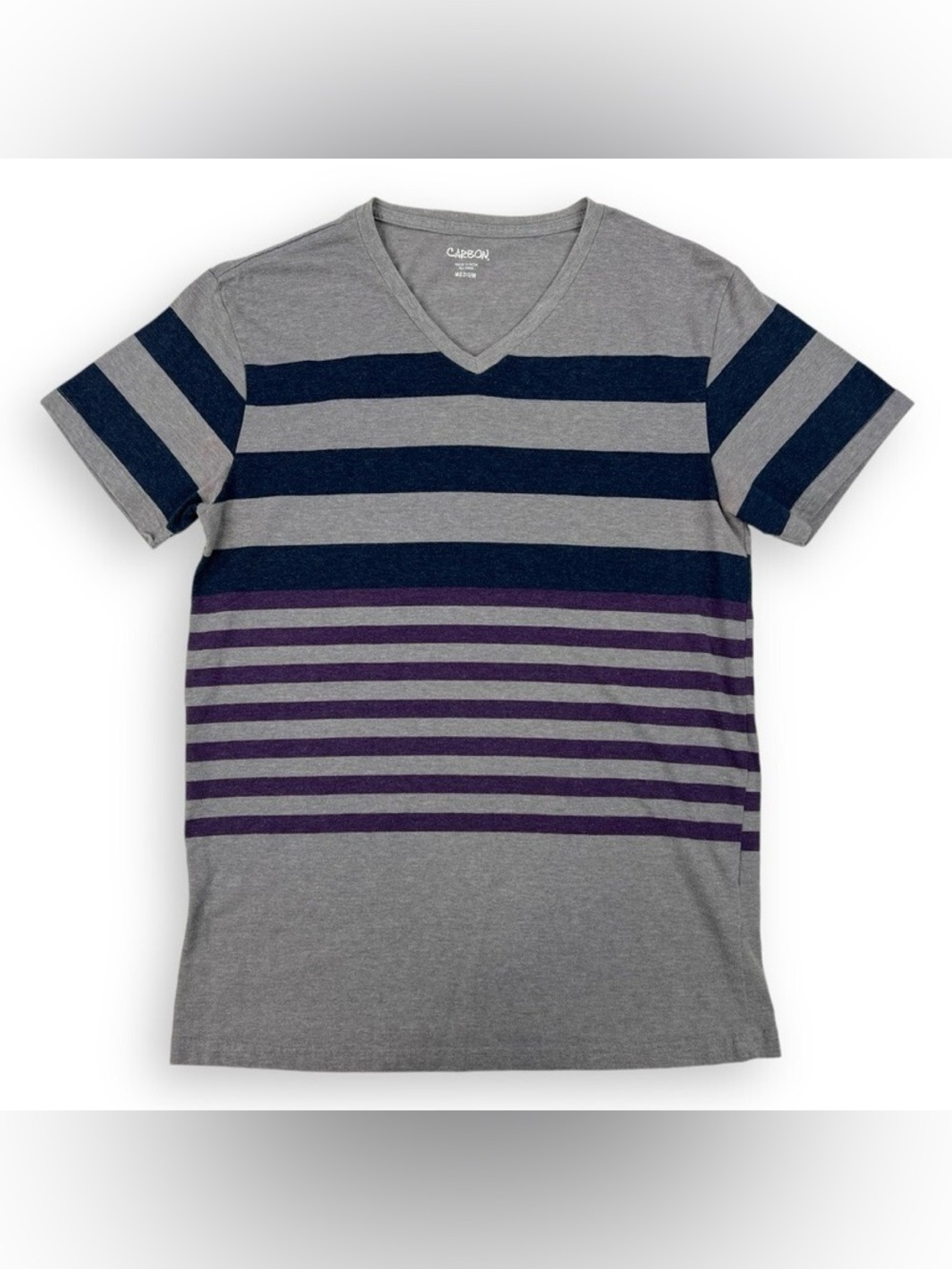 FREE w/ $10+ PURCHASE: Carbon V-Neck Striped T-Shirt